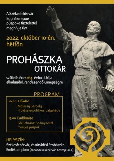 A 164 éve született Prohászka Ottokár püspökre emlékeznek hétfőn